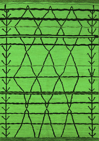 Solid Green Modern Rug, urb2700grn