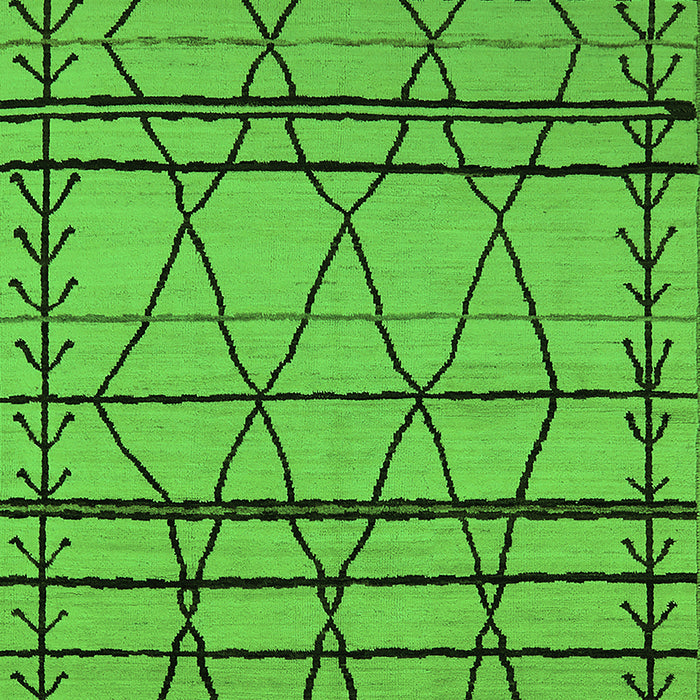 Solid Green Modern Rug, urb2700grn