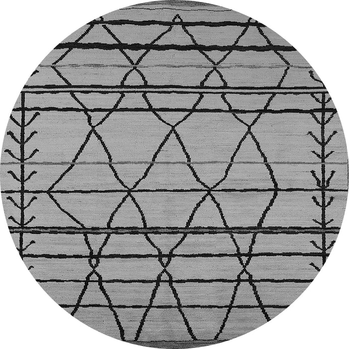 Round Solid Gray Modern Rug, urb2700gry