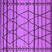 Square Machine Washable Solid Purple Modern Area Rugs, wshurb2700pur