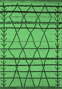 Solid Emerald Green Modern Rug, urb2700emgrn