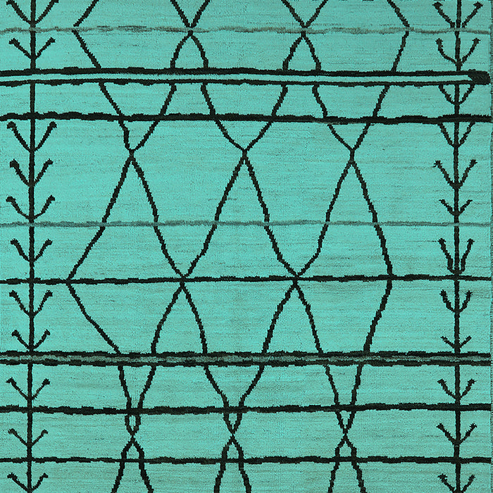 Solid Turquoise Modern Rug, urb2700turq
