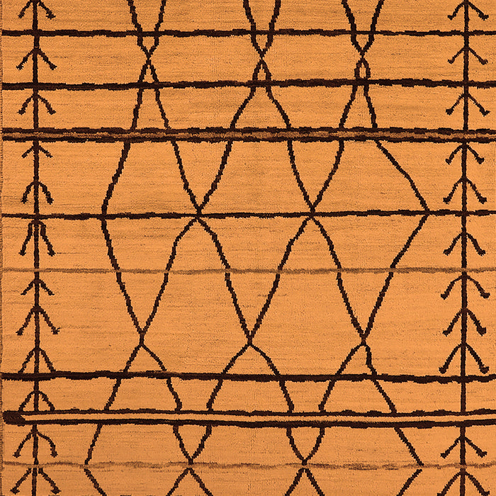 Machine Washable Solid Orange Modern Area Rugs, wshurb2700org