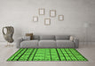 Machine Washable Solid Green Modern Area Rugs in a Living Room,, wshurb2700grn