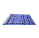 Sideview of Machine Washable Solid Blue Modern Rug, wshurb2700blu