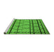 Sideview of Machine Washable Solid Green Modern Area Rugs, wshurb2700grn