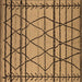 Square Solid Brown Modern Rug, urb2700brn