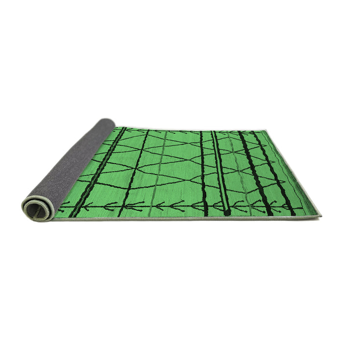 Sideview of Solid Emerald Green Modern Rug, urb2700emgrn