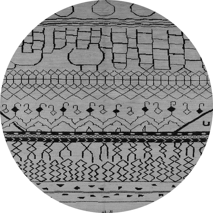 Round Solid Gray Modern Rug, urb2701gry