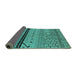 Sideview of Solid Turquoise Modern Rug, urb2701turq