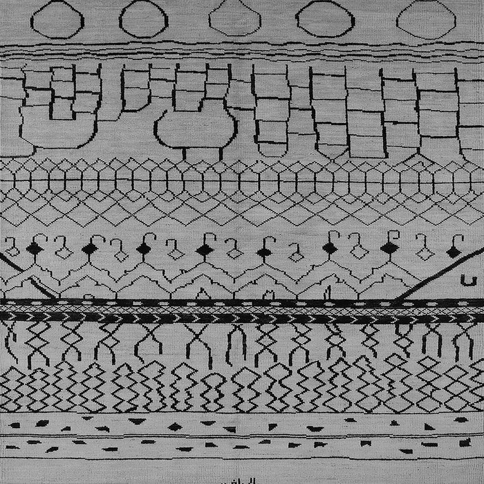 Square Machine Washable Solid Gray Modern Rug, wshurb2701gry