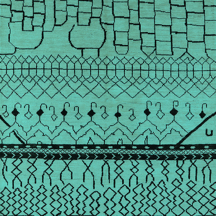 Solid Turquoise Modern Rug, urb2701turq