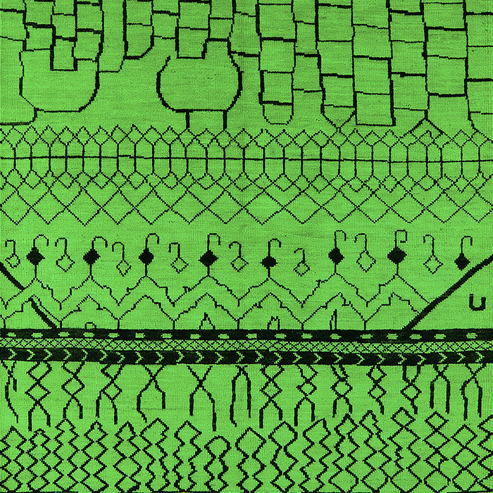 Solid Green Modern Rug, urb2701grn