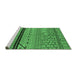 Sideview of Machine Washable Solid Emerald Green Modern Area Rugs, wshurb2701emgrn