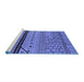 Sideview of Machine Washable Solid Blue Modern Rug, wshurb2701blu