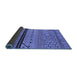 Sideview of Solid Blue Modern Rug, urb2701blu