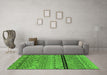 Machine Washable Solid Green Modern Area Rugs in a Living Room,, wshurb2701grn