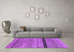 Machine Washable Solid Purple Modern Area Rugs in a Living Room, wshurb2701pur