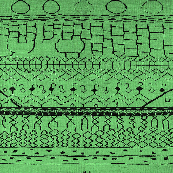 Square Solid Emerald Green Modern Rug, urb2701emgrn