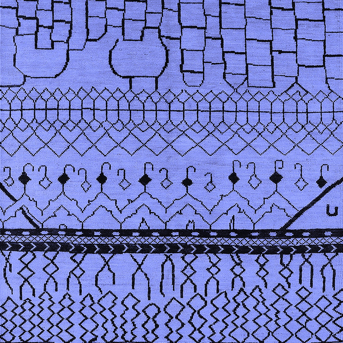 Machine Washable Solid Blue Modern Rug, wshurb2701blu