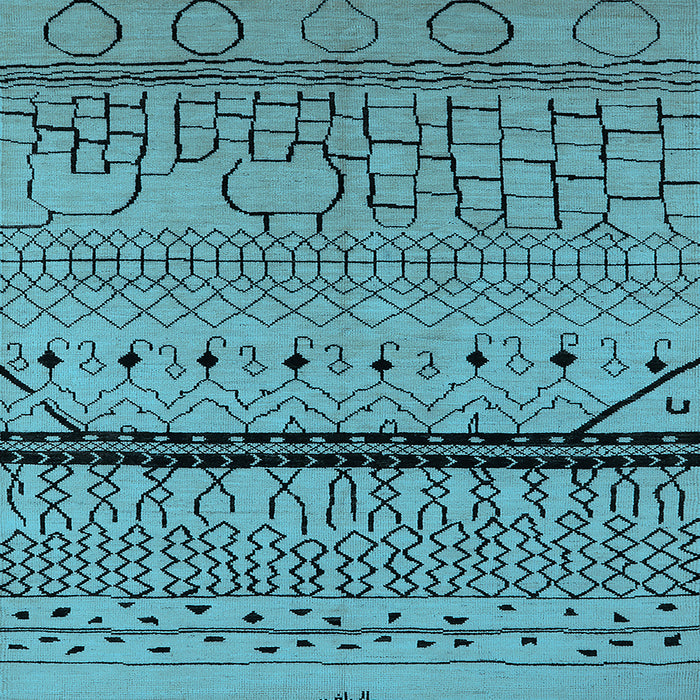 Square Solid Light Blue Modern Rug, urb2701lblu