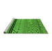 Sideview of Machine Washable Solid Green Modern Area Rugs, wshurb2701grn