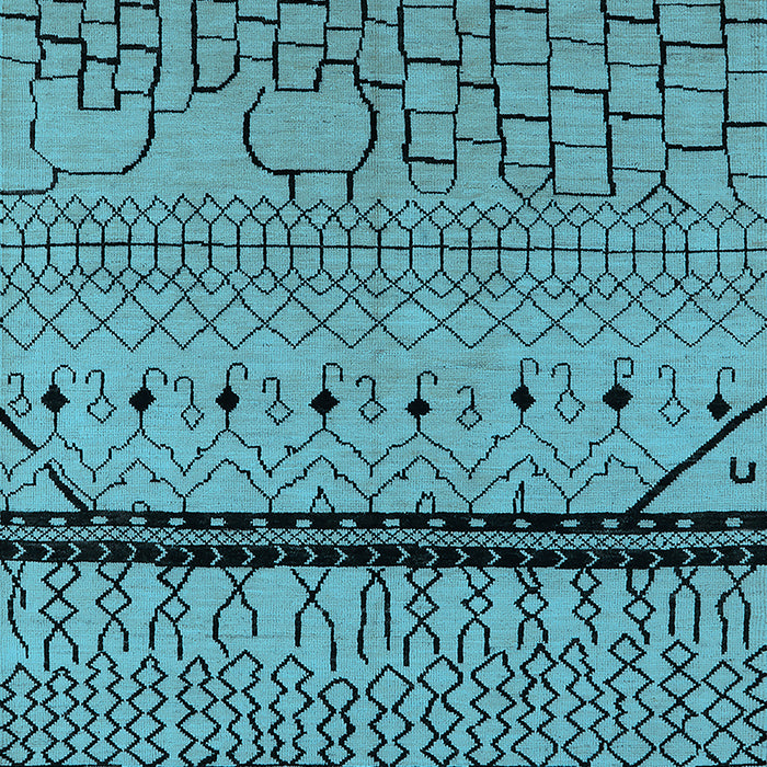 Machine Washable Solid Light Blue Modern Rug, wshurb2701lblu