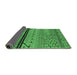 Sideview of Solid Emerald Green Modern Rug, urb2701emgrn