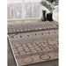 Machine Washable Industrial Modern Khaki Rose Pink Rug in a Family Room, wshurb2701