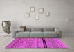 Machine Washable Solid Pink Modern Rug in a Living Room, wshurb2701pnk
