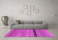 Machine Washable Solid Pink Modern Rug, wshurb2701pnk