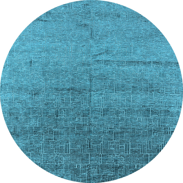 Round Oriental Light Blue Industrial Rug, urb2702lblu