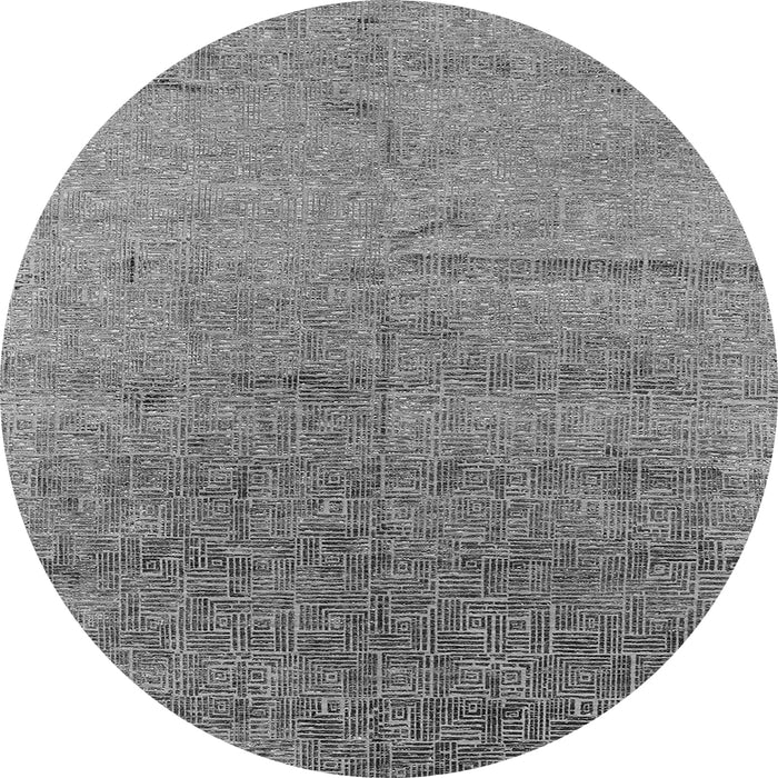 Round Oriental Gray Industrial Rug, urb2702gry