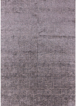 Mid-Century Modern Rosy Brown Pink Oriental Rug, urb2702