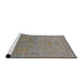 Sideview of Machine Washable Industrial Modern Sand Brown Rug, wshurb2703