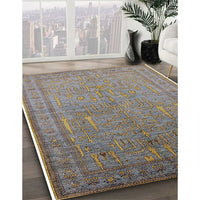 Mid-Century Modern Sand Brown Oriental Rug, urb2703