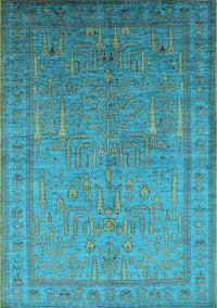 Oriental Light Blue Industrial Rug, urb2703lblu