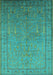 Oriental Turquoise Industrial Rug, urb2703turq