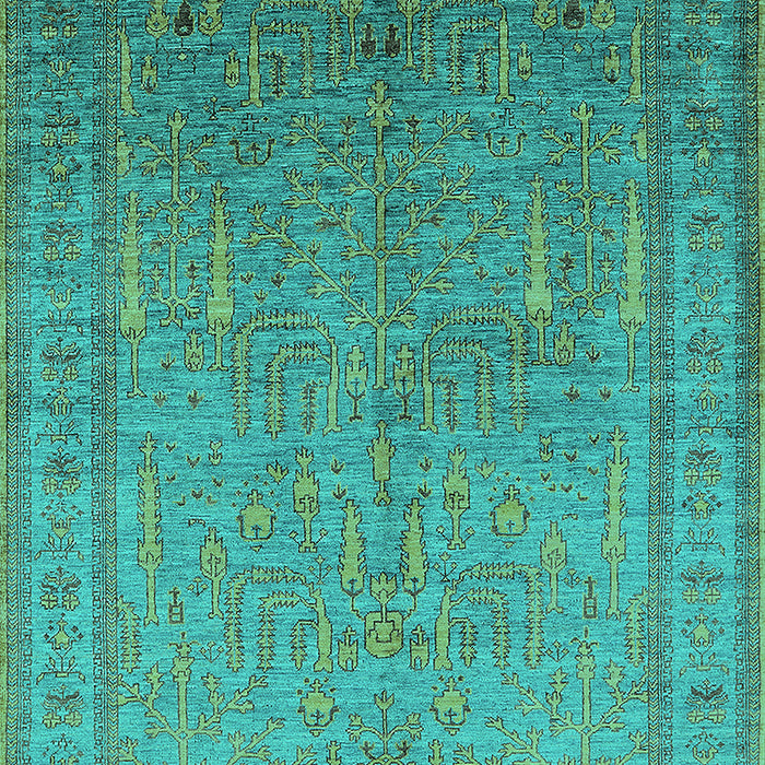 Oriental Turquoise Industrial Rug, urb2703turq