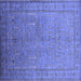 Square Oriental Blue Industrial Rug, urb2703blu