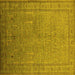 Square Oriental Yellow Industrial Rug, urb2703yw