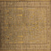 Square Oriental Brown Industrial Rug, urb2703brn