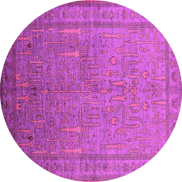 Round Oriental Pink Industrial Rug, urb2703pnk