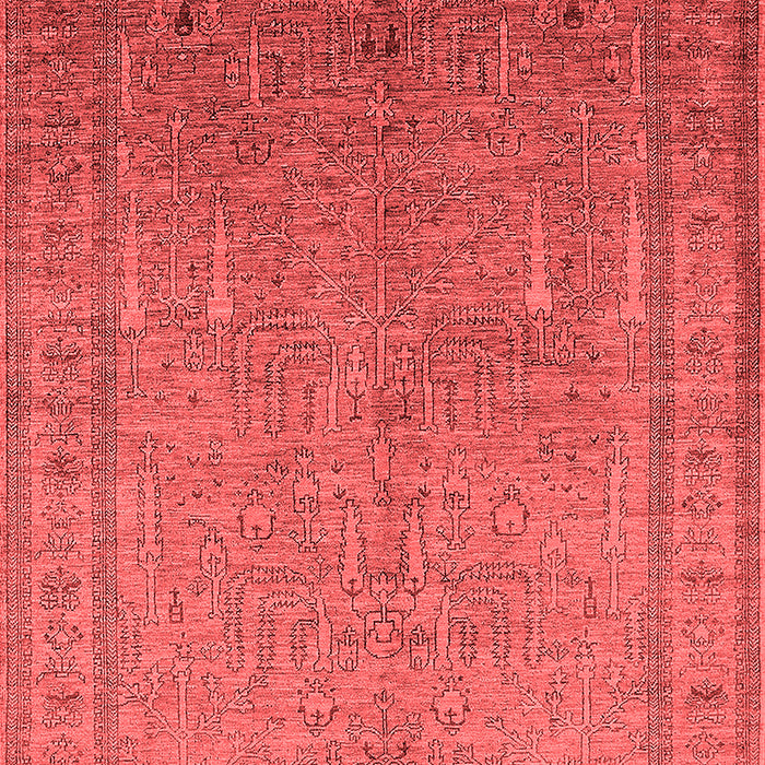 Machine Washable Oriental Red Industrial Rug, wshurb2703red