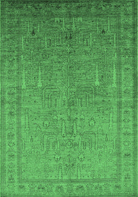 Oriental Emerald Green Industrial Rug, urb2703emgrn