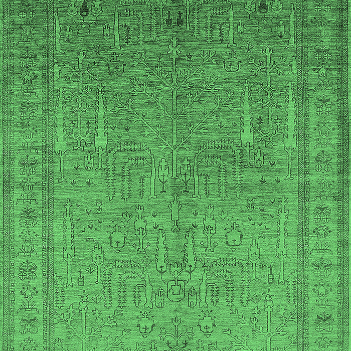 Oriental Emerald Green Industrial Rug, urb2703emgrn