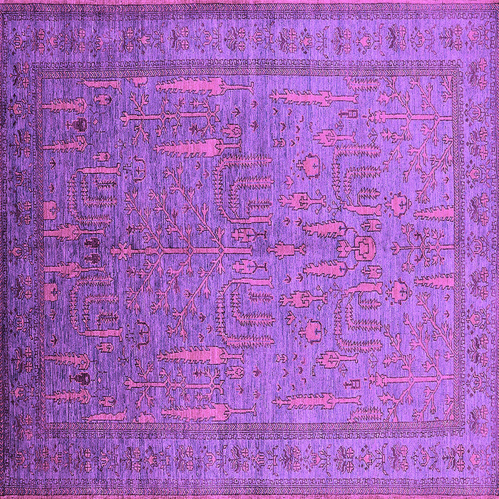 Square Oriental Purple Industrial Rug, urb2703pur
