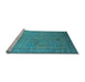 Sideview of Machine Washable Oriental Light Blue Industrial Rug, wshurb2703lblu