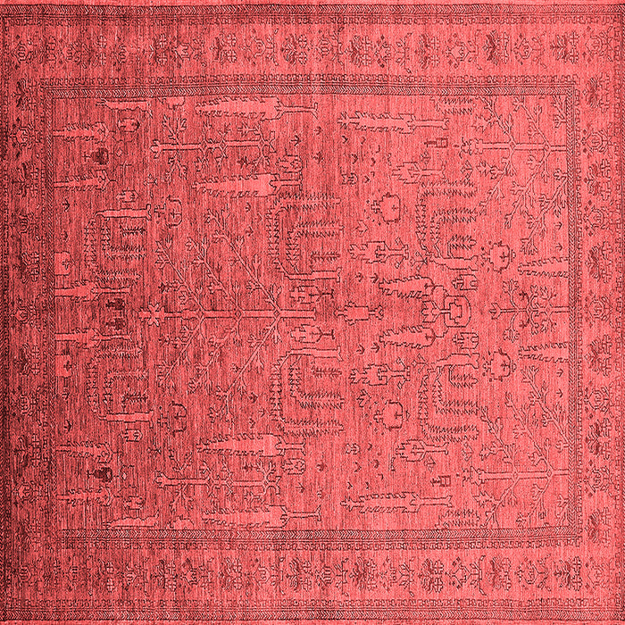 Machine Washable Oriental Red Industrial Rug, wshurb2703red