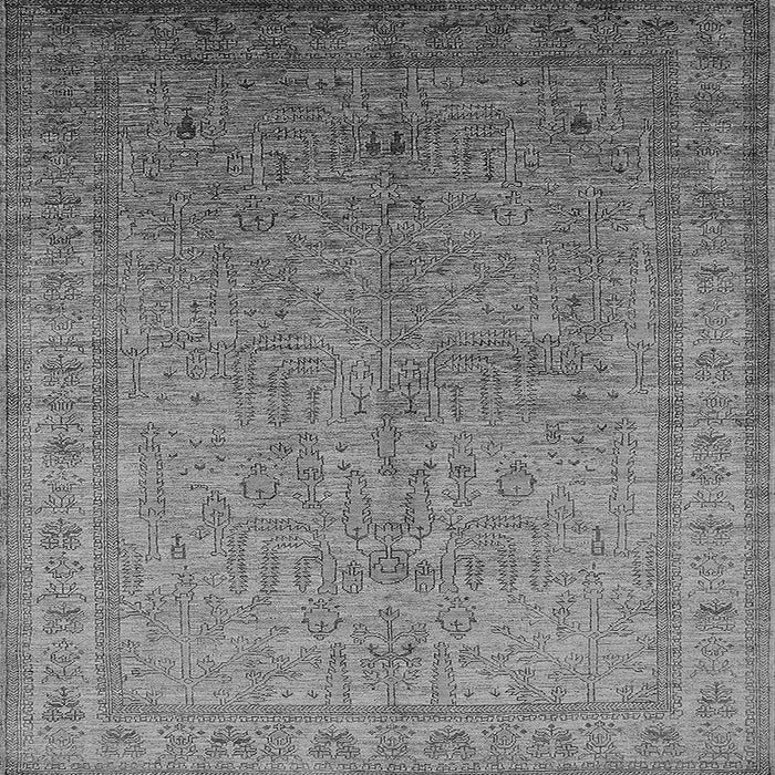 Square Oriental Gray Industrial Rug, urb2703gry